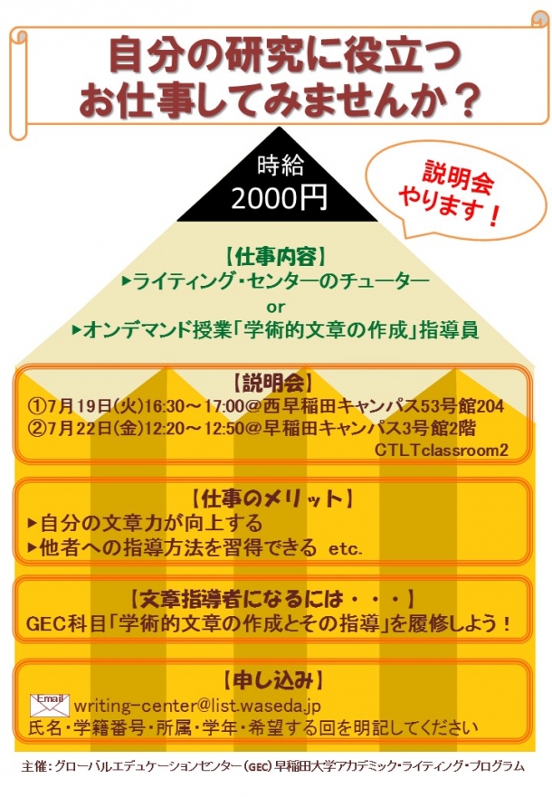 学術的文章の作成とその指導