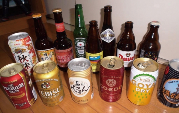▲研究生活に連れ添うもの③ 大好きなビールも研究材料の一つ