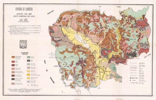 (Crocker, Charles D. 1962. The General Map of the Kingdom of Cambodia and the Exploratory Survey of the Soils of Cambodia, Phnom Penh: Royal Cambodian Government Soil Commission/United States Agency for International Development)