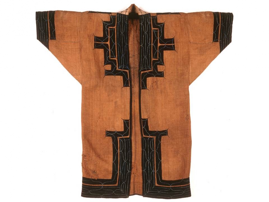 アイヌアットゥシ織のれん樹皮織厚司織オヒョウニレチカルカルペ刺繍