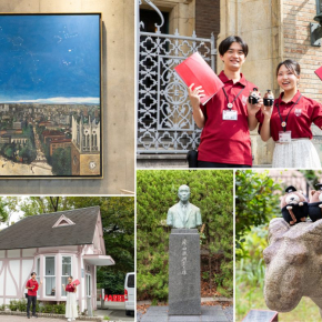 小山硬　「長崎（共シール）」　額装８号　リトグラフの下絵作品、長崎おくんちを、背景に描いた、小山真骨頂の一作です 小山硬 「長崎（共シール）」 額装８号 リトグラフの下絵作品、長崎お