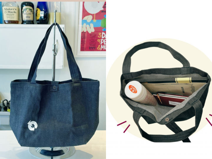 デニム工房の端切れでエコバッグを制作・販売　環境と生活の関わりを知るきっかけに