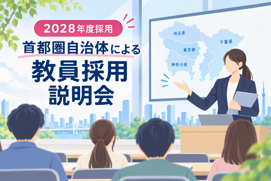 首都圏自治体による教員採用説明会開催 　（2028年度採用向け　神奈川県、横浜市、千葉県・千葉市、埼玉県、さいたま市、東京都）