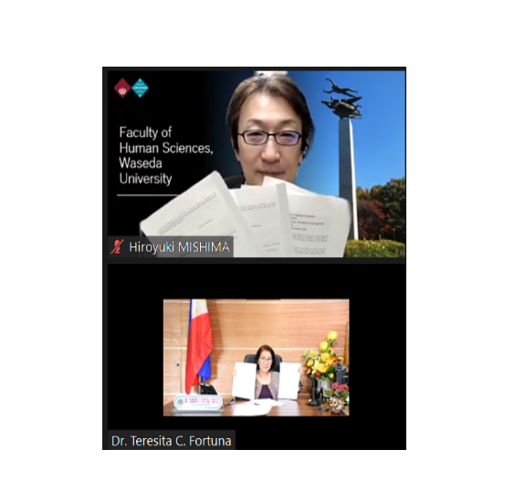 フィリピンモンティンルパ市立大学と覚書協定締結のオンライン調印式を開催