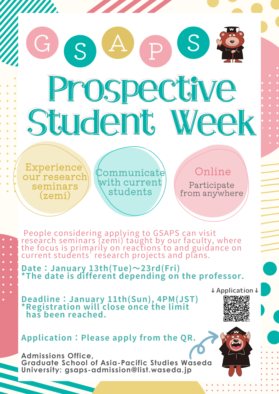 GSAPS Prospective Student Week in January!