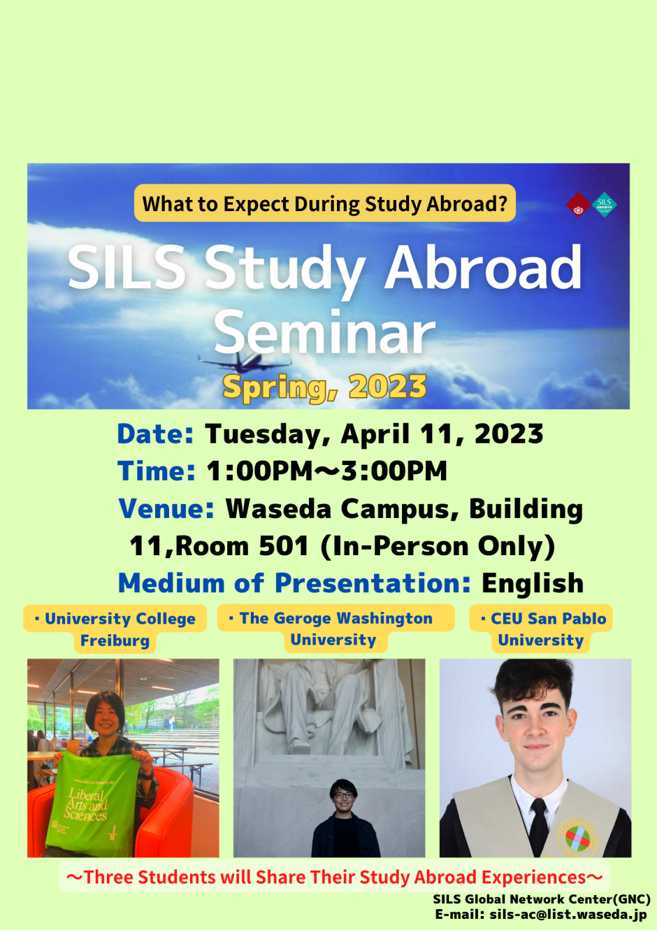 SILS Study Abroad Seminar, Spring 2023