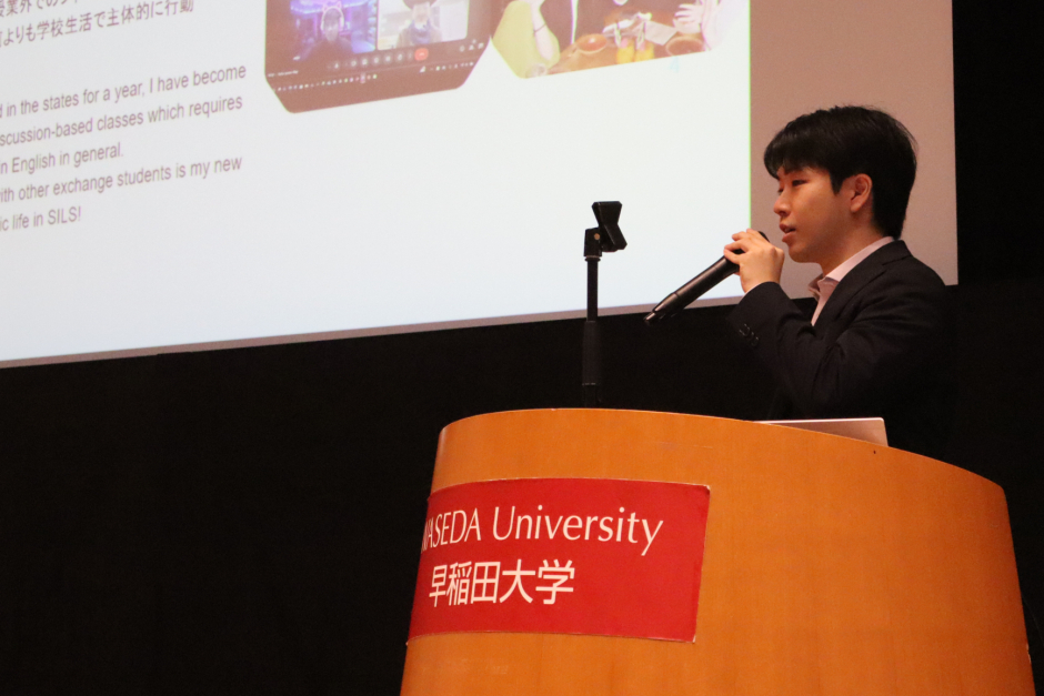 アメリカ・テキサス大学オースティン校へ留学した福田 開さん（4年生）