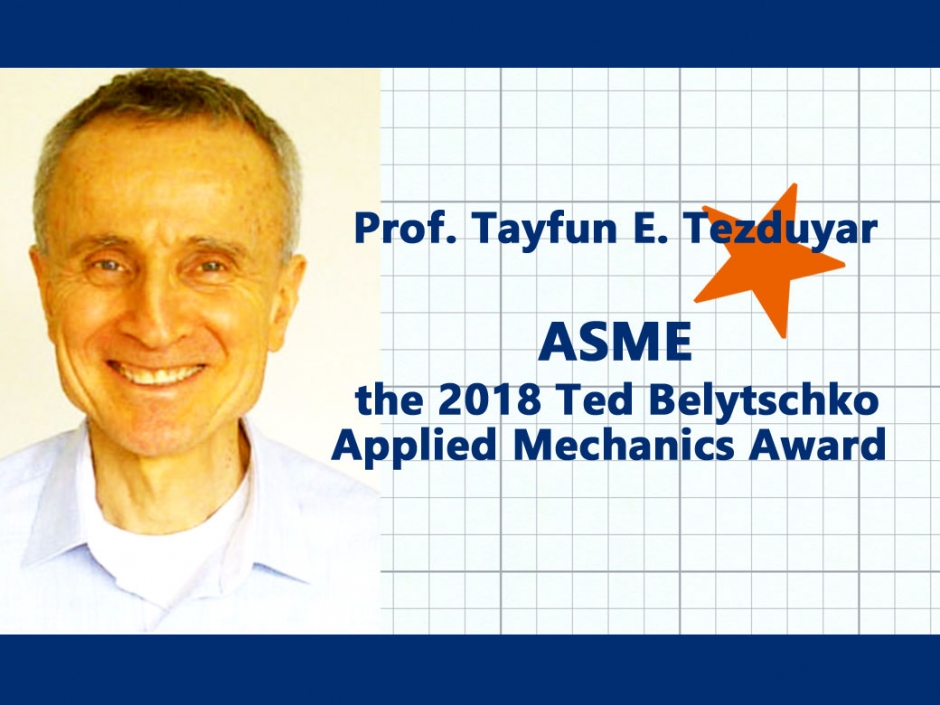 ASME honors Tezduyar with Ted Belytschko Applied Mechanics Award