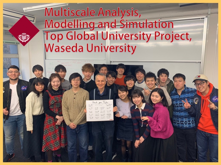 College students who attended Space School in Houston visit the Takizawa Lab