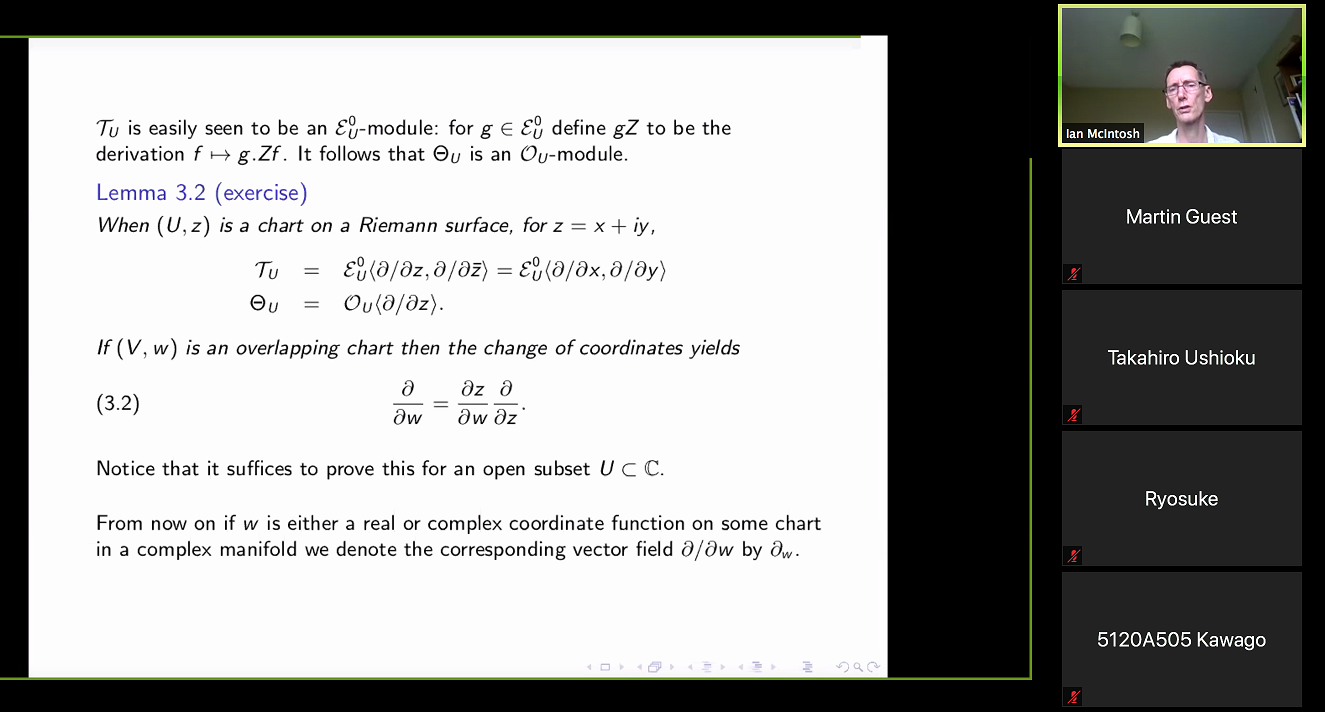 Zoom lectures by Ian McIntosh (University of York)