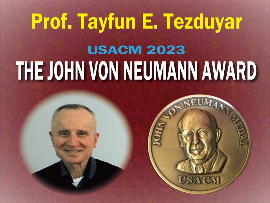 Tezduyar教授がUSACM the John von Neumann Medal を受賞