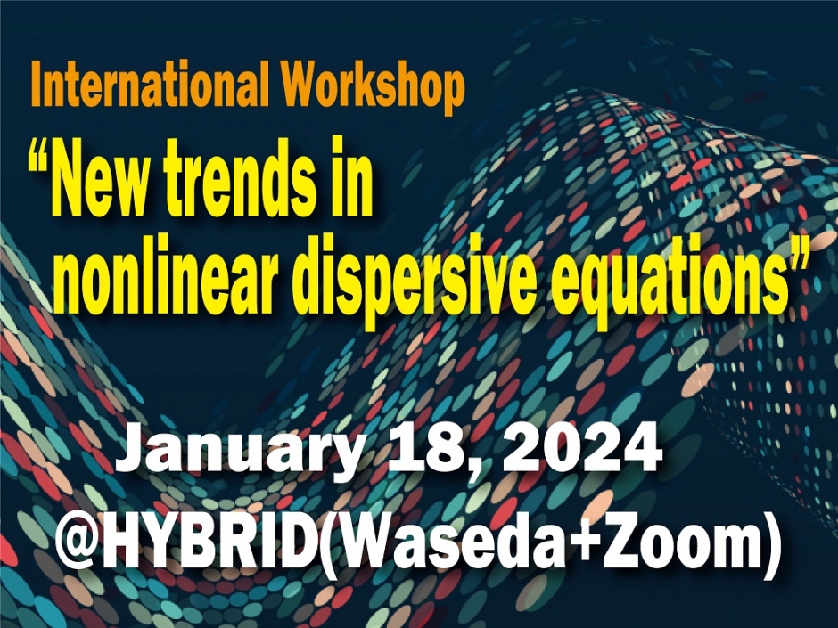 国際ワークショップ「New trends in nonlinear dispersive equations」開催
