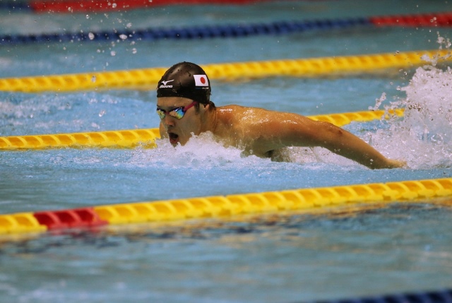 Masato Sakai takes home the silver medal for the 200-meter butterfly