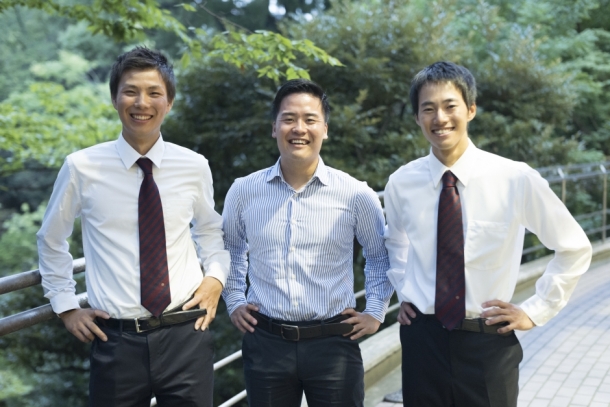 登山隊メンバーの3人