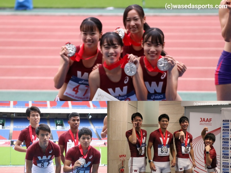 競走部 日本選手権リレー 3種目で準優勝 女子は早大記録更新 早稲田大学 競技スポーツセンター