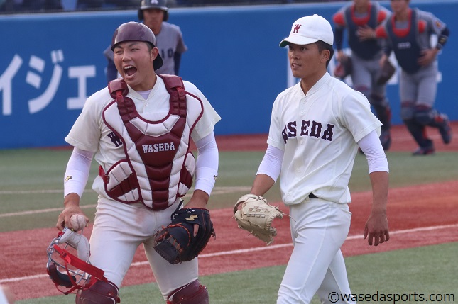 早慶1回戦 早川が圧倒 15奪三振で完投勝ち チームを優勝に導く 早稲田大学 競技スポーツセンター