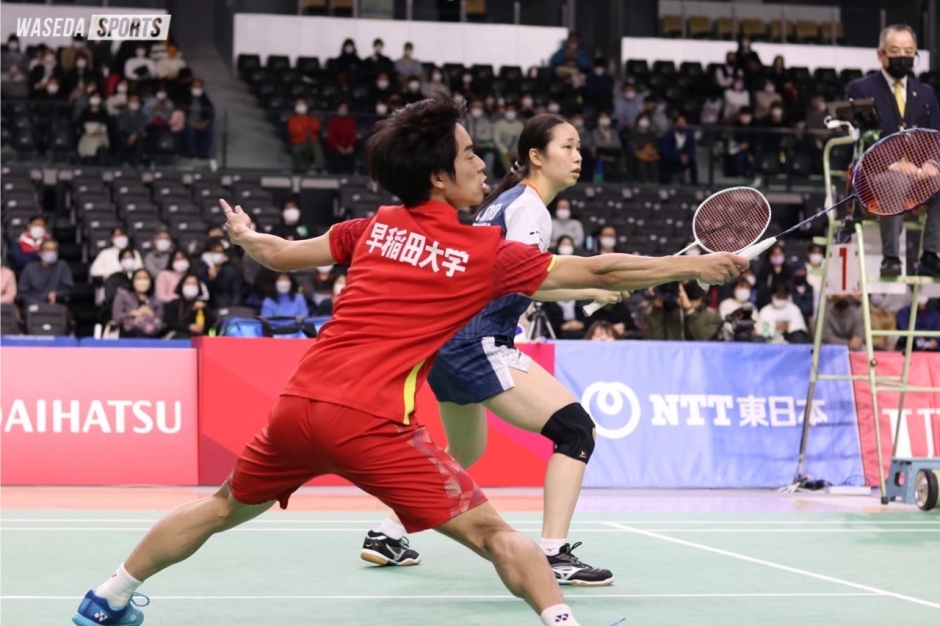 バドミントン部 緑川・齋藤組、全日本選手権ミックスダブルスで日本一