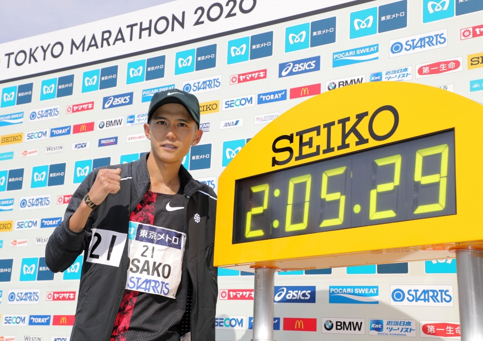 大迫は2020年の東京マラソンで日本新記録（当時）をマーク。自身２度目の記録更新だった