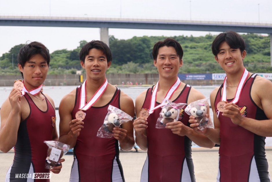 漕艇部 女子ダブルスカル、男子フォアで全日本3位入賞 – 早稲田大学