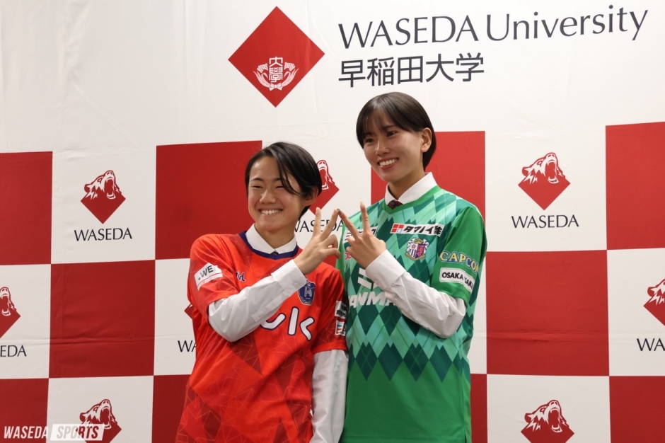 ア式蹴球部女子 WEリーグクラブ加入内定の石田＆築地が合同記者会見