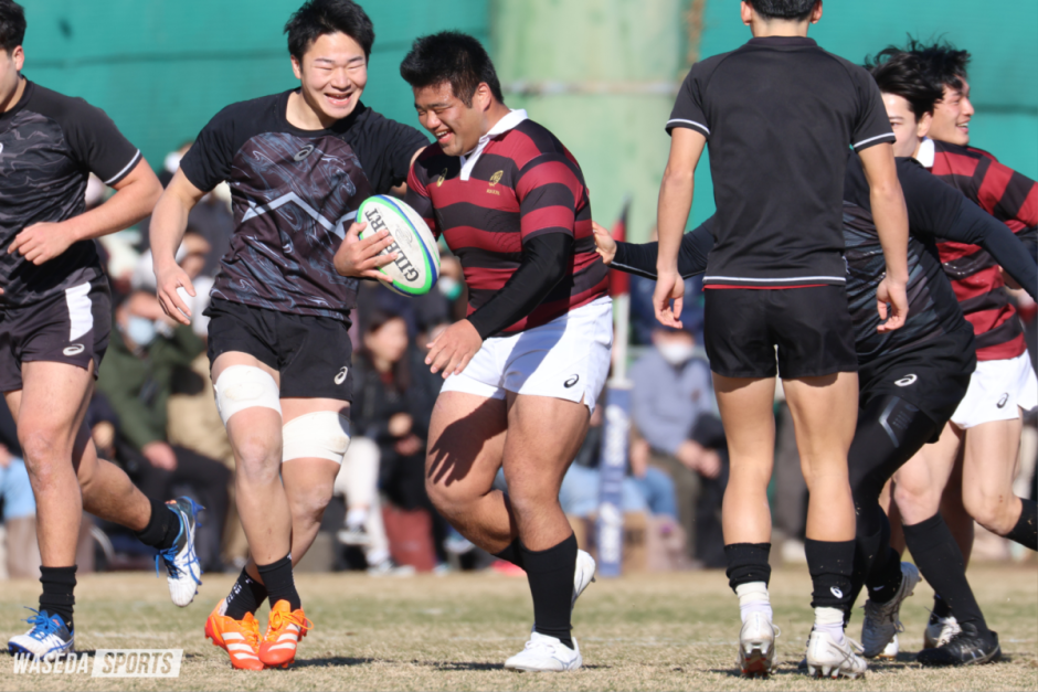 ラグビー部 追い出し試合でチーム佐藤完結 『荒ぶる』への思いは