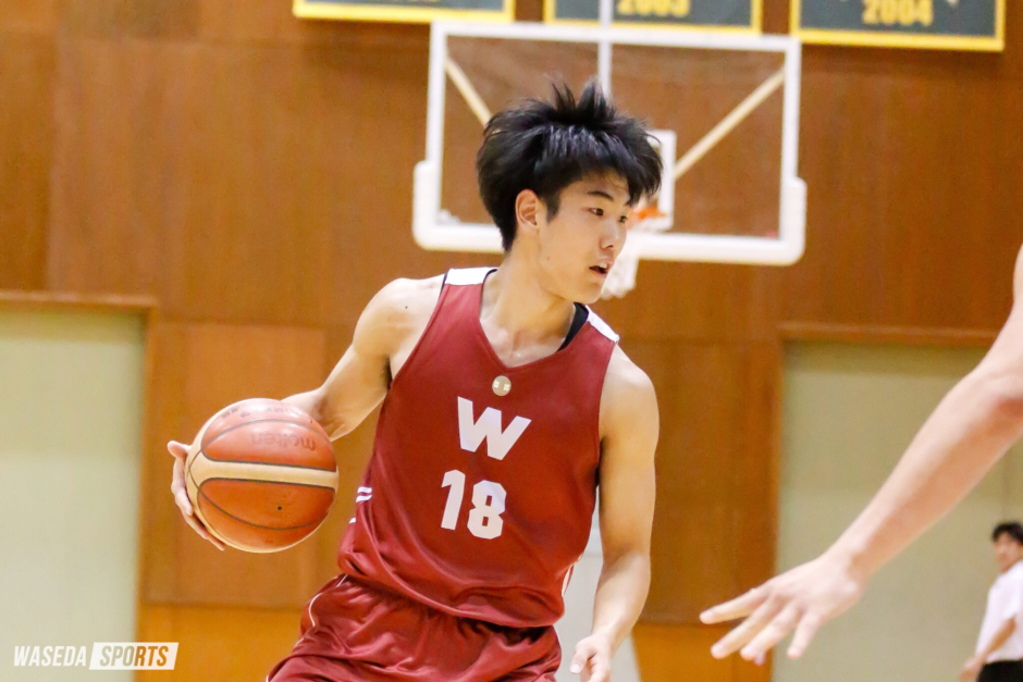 バスケットボール部男子 最大15点差を逆転し青学大に勝利！岩屋主将は
