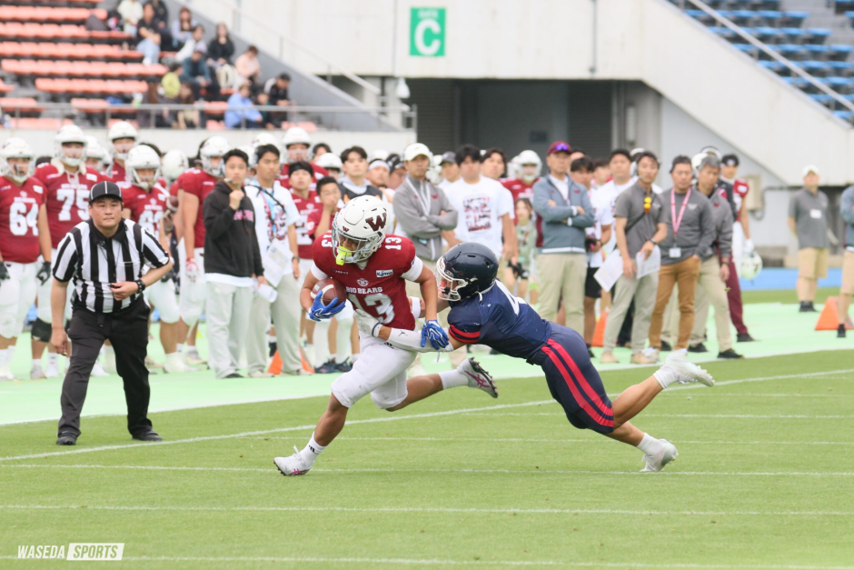 米式蹴球部 早慶戦10連勝 TD2つにターンオーバー3つで20－7