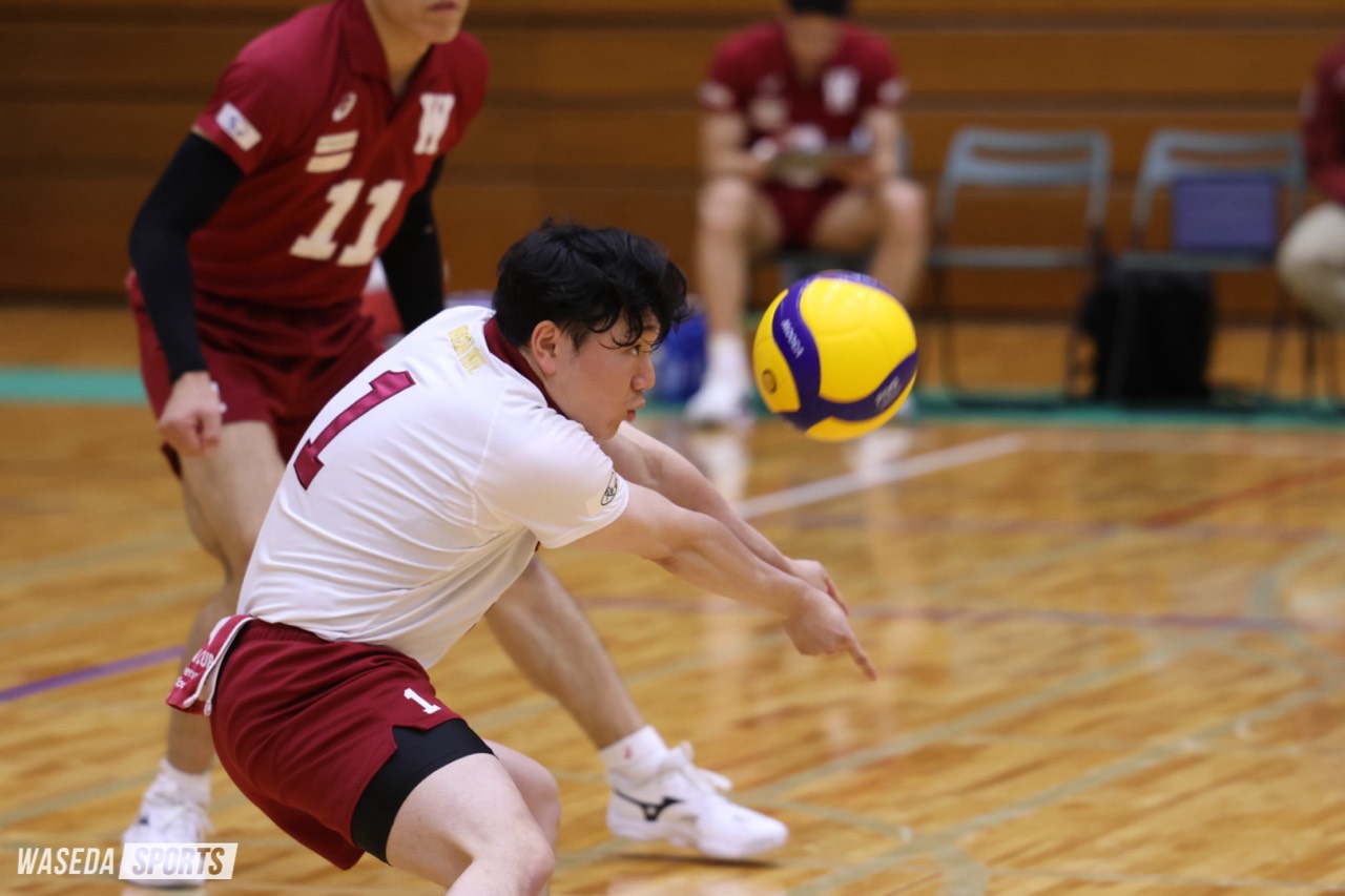 バレー部男子 山場となる一戦 雰囲気良く戦い中大にストレート勝利