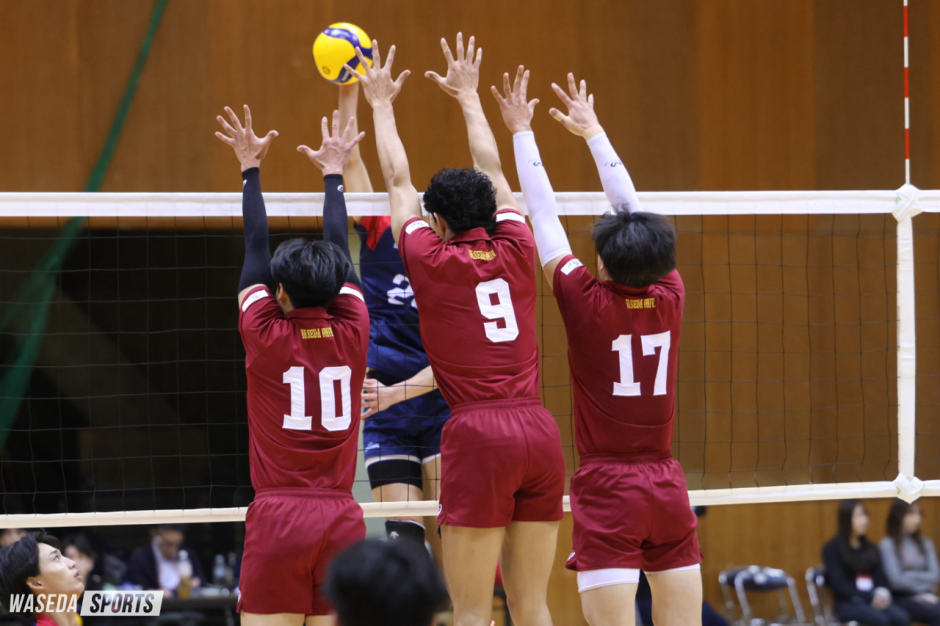 早稲田大学 バレーボール部 練習着 asics バレーボール部男子 総合力の高さを見せつけ駒大に快勝《秋季関東大学
