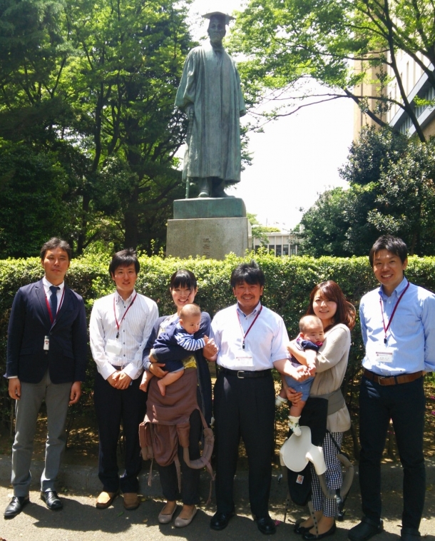 ▲Group photo at WPO (the writer is fourth from right)