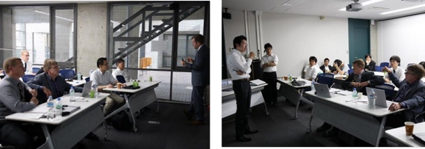 Left: Assoc. Prof. Foster (VT) , Right: Young researches in Waseda gave a talk 