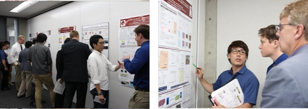 In the poster session there were lively interactions and ran over the time