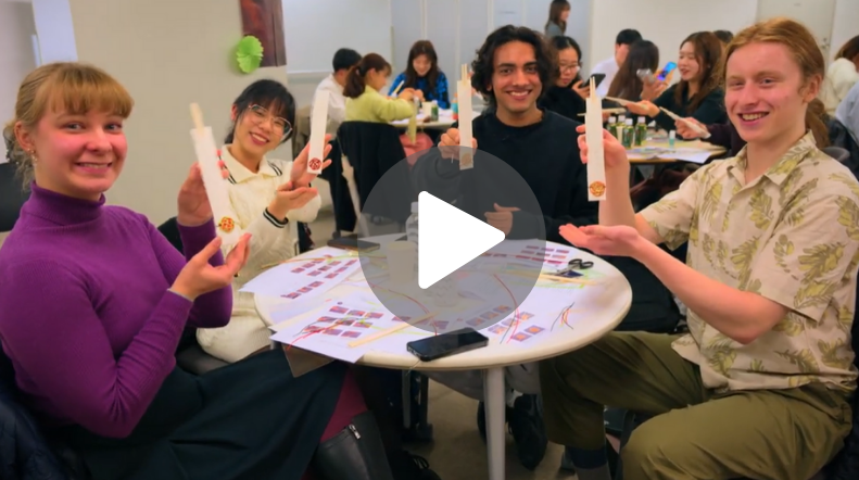 伝統工芸「水引」で早大生が国際交流！