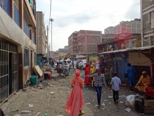 A typical street in the Eastleigh suburb 