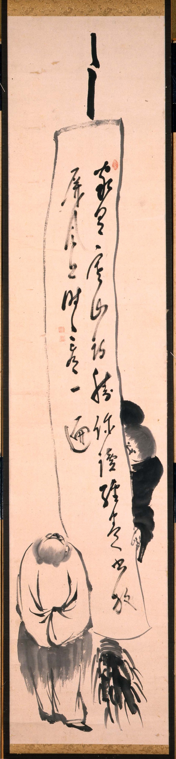 禅A060_寒山拾得図(遂翁元盧)