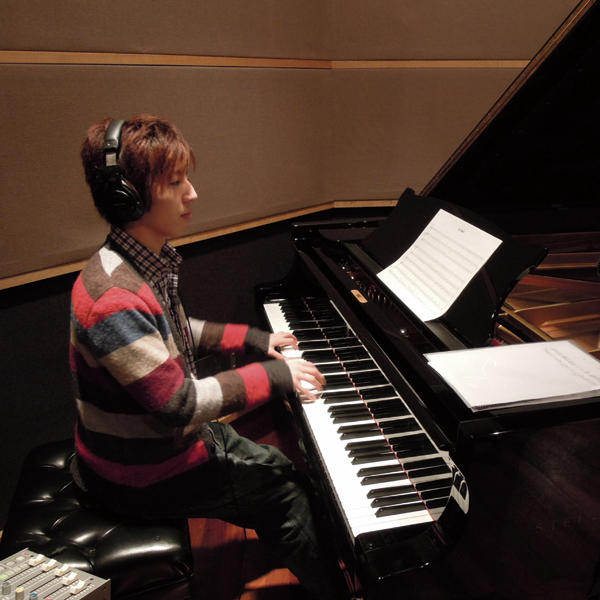 Kihara recording music for Oreshika: Tainted Bloodlines
