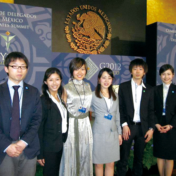 In 2012, Yoshinaga participated in the G20, traveling to Los Cabos, Mexico.