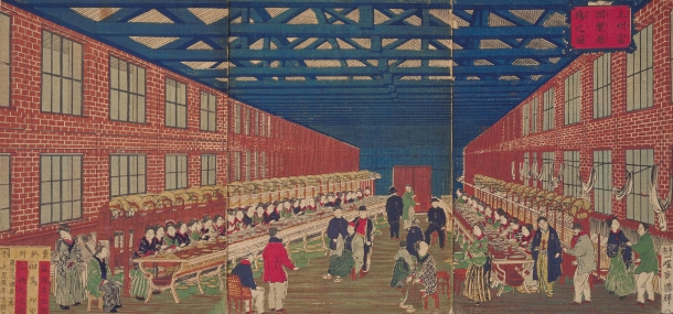 上州富岡製糸場之図(早稲田大学図書館蔵)