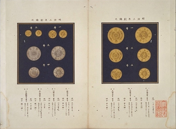紙幣寮彫刻局石版部「大日本貨幣図」(早稲田大学図書館蔵)