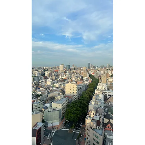 早稲田大学26号館からの眺め