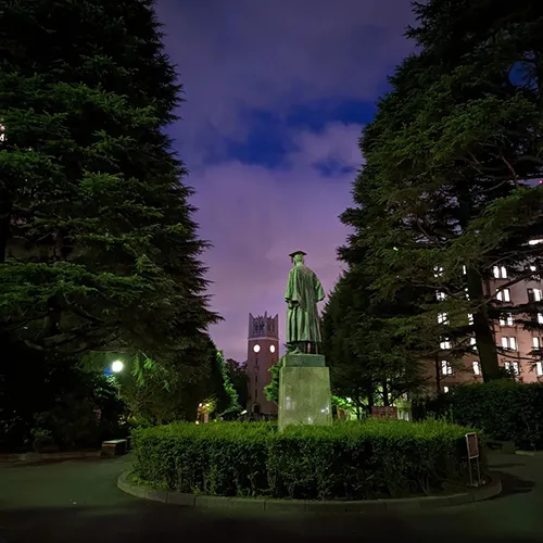 夏の夜の早稲田