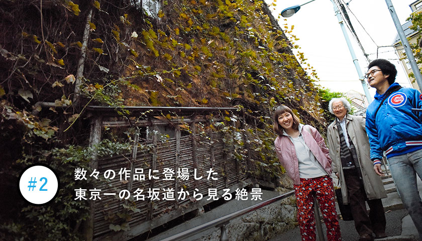 数々の作品に登場した東京一の名坂道から見る絶景