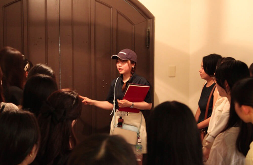 米田さんキャンパスツアー