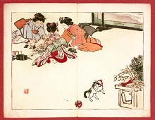 『ひととせ』より<br />
久保田米僊画：明治23年