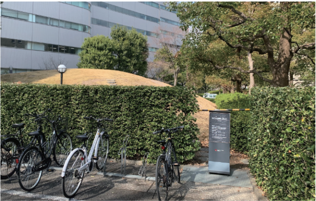 図 中央図書館に隣接する囲われた丘
