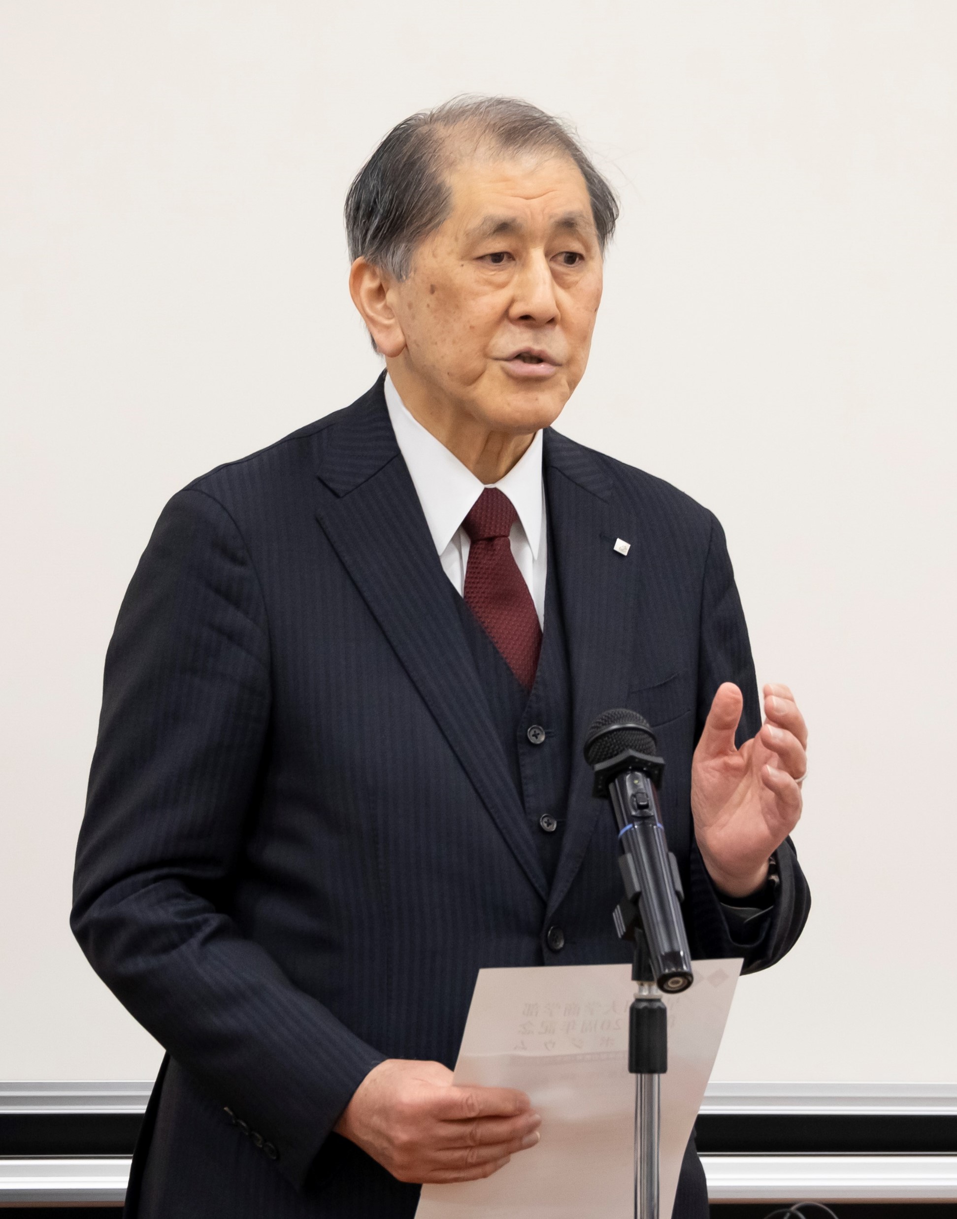 田中 愛治　早稲田大学総長