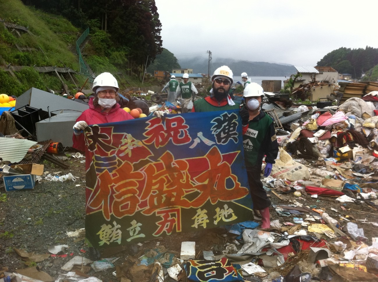 震災直後の作業の様子