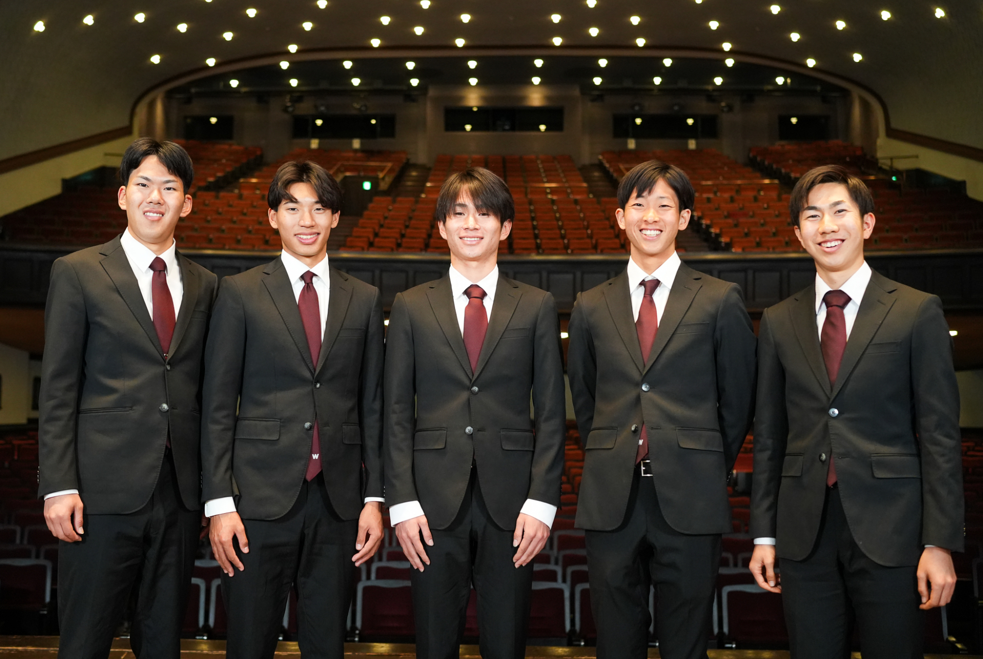 左から：白石幸誠、間瀬田純平、山口智規、伊藤幸太郎、宮岡凛太