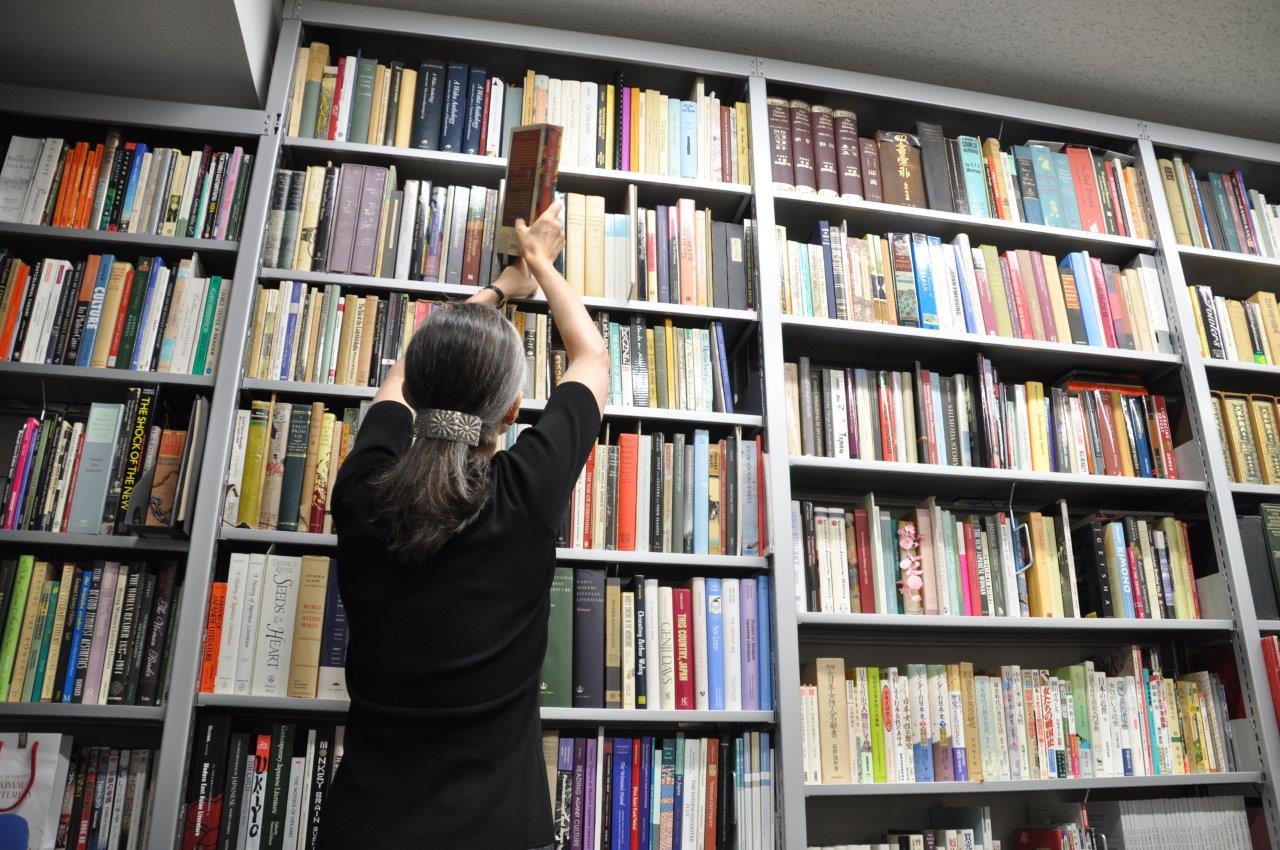 During our visit Professor Rowley showed us several books from her collection