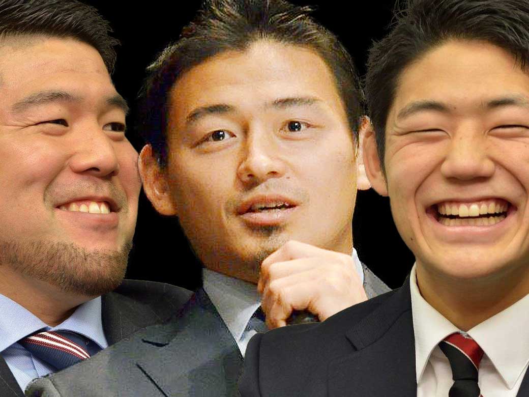 Athletes from Japan national rugby team visit and give lecture at their alma mater